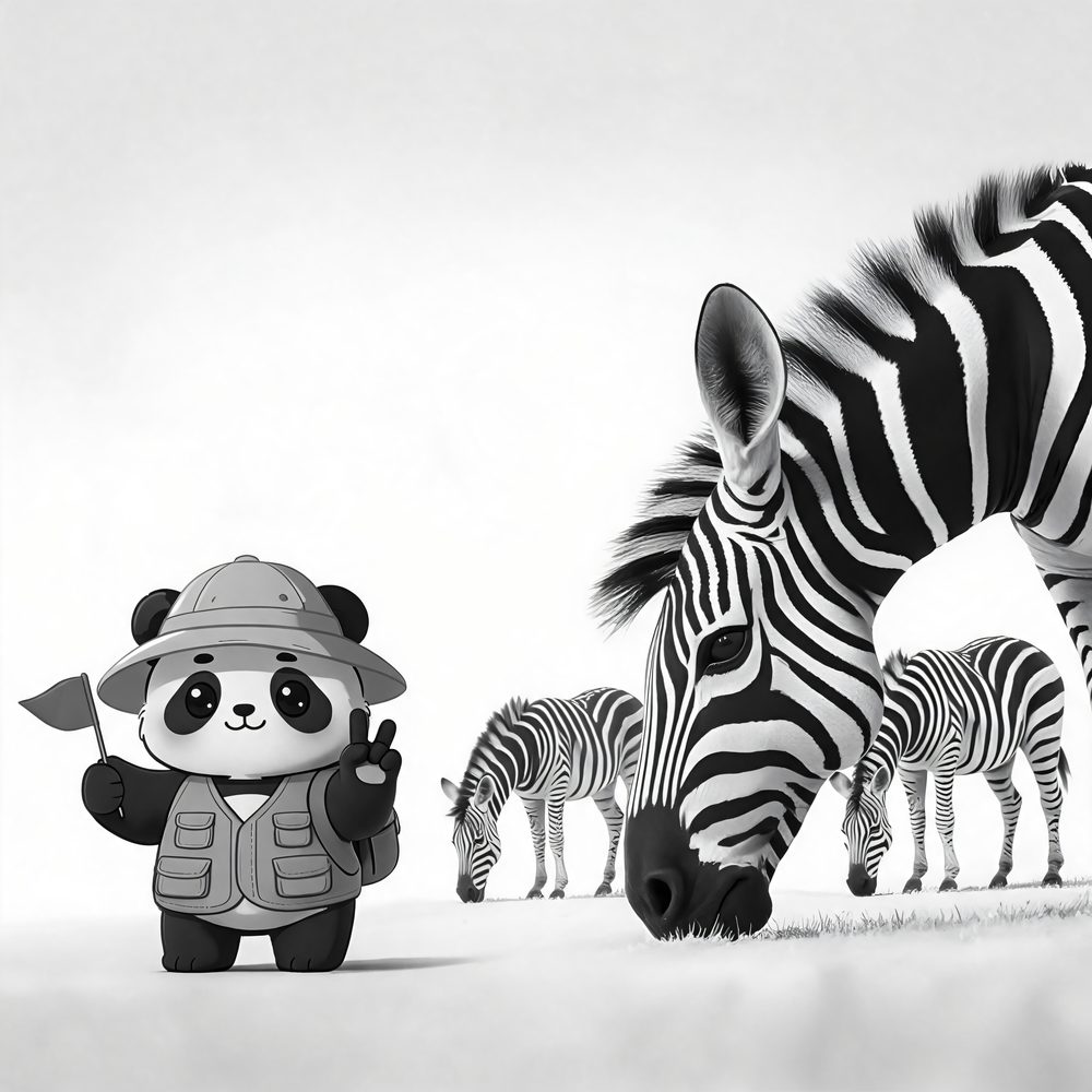 Zebra herd safari coloring page